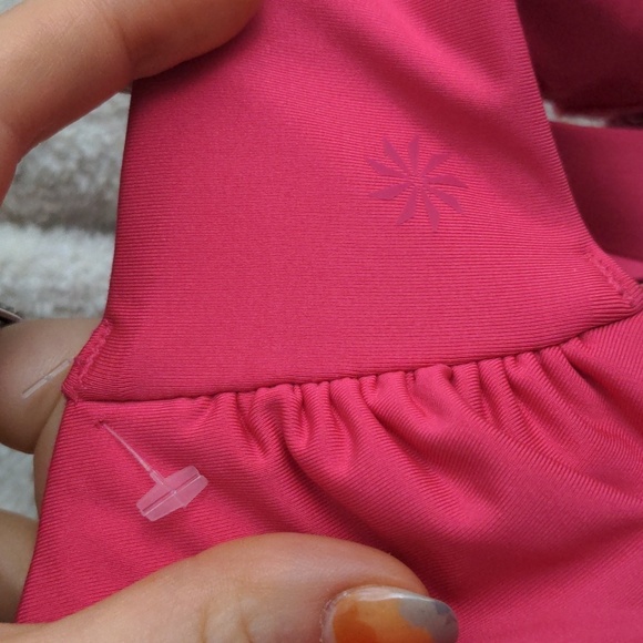 NWOT Athleta square neck V bikini top in Tulip pink - Picture 12 of 13